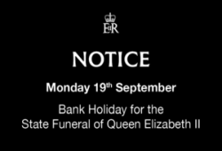 bank holiday pogrzeb krolowa elzbieta II peterborough bedford luton olacy poloia strona prtalogloszena