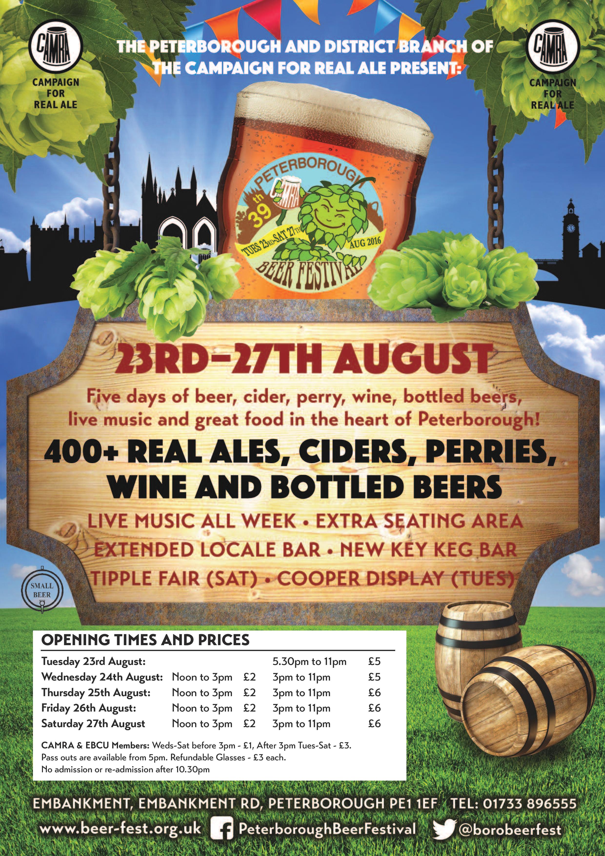 peterborough beer festival 2016 plakat