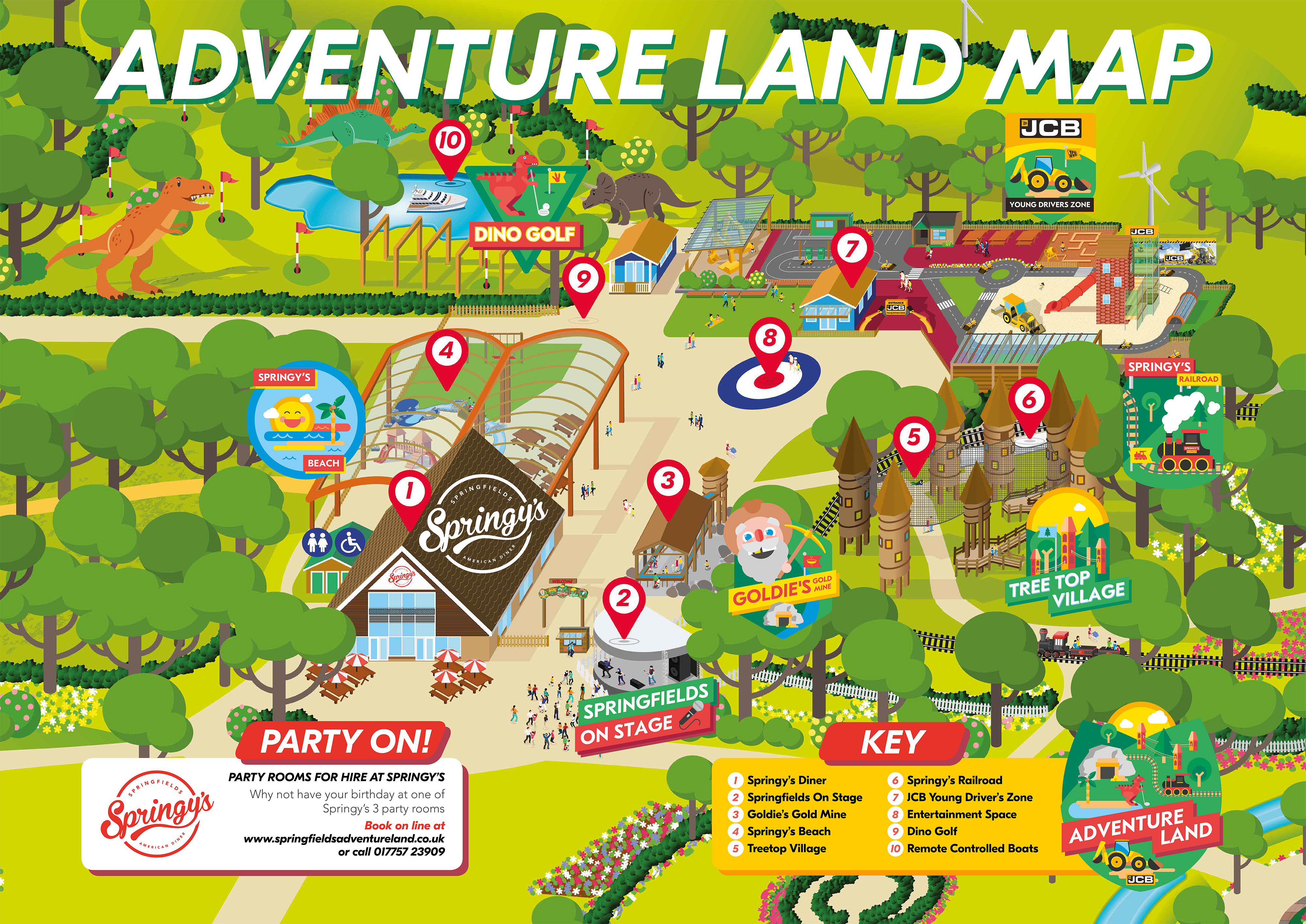 springfields adventure land mapa